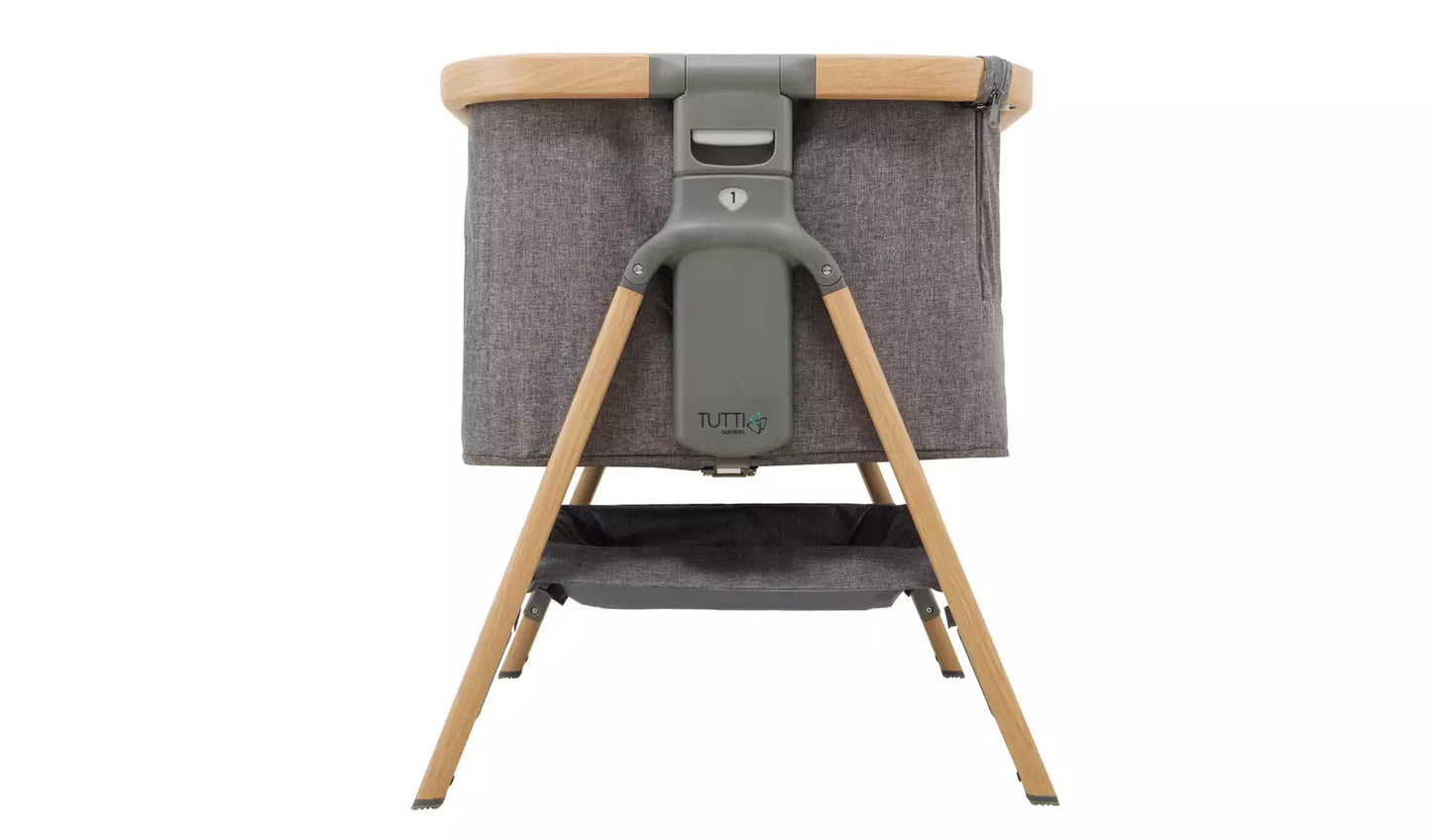 Tutti Bambini CoZee Bedside Crib in Oak and Charcoal