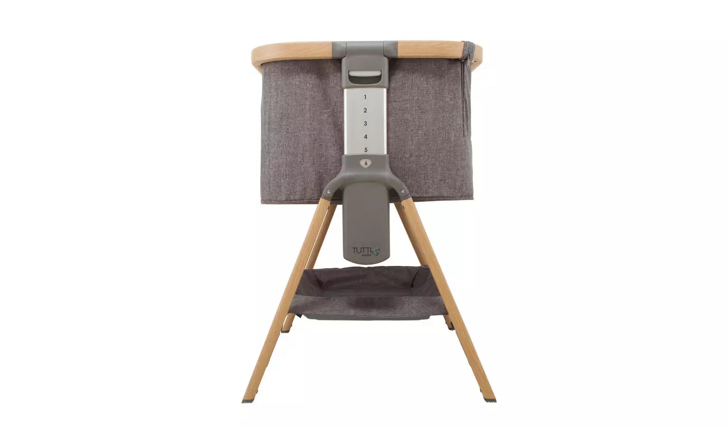 Tutti Bambini CoZee Bedside Crib in Oak and Charcoal